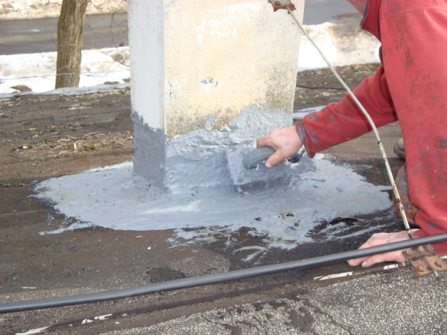 uszczelnienie dachu zimą papy  fillcoat fibres